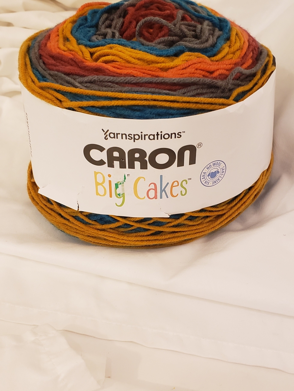 Caron Big Cakes Yarn Roll .name Toffee Brittle